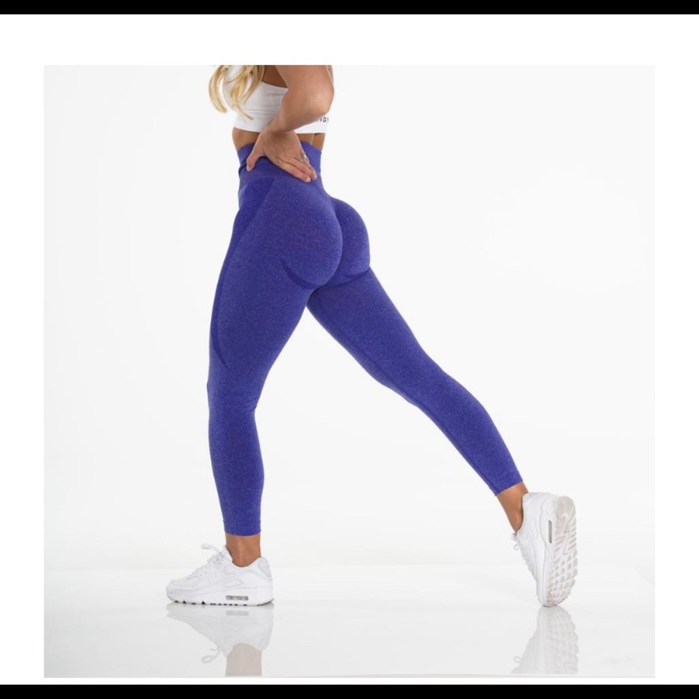 NVGTN electric blue seamless contour leggings